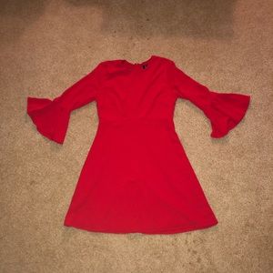 Lulu’s Bell Sleeved Red Dress